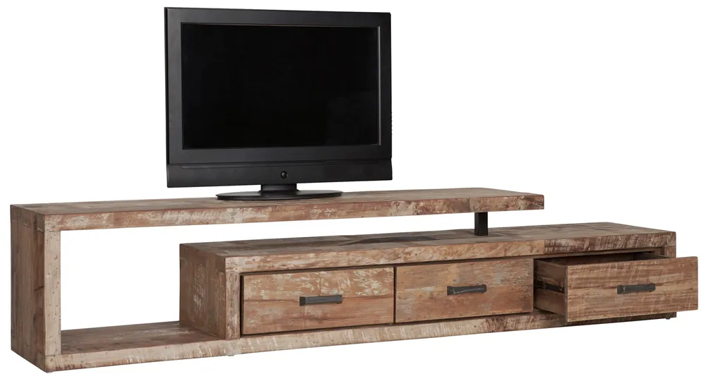Direkt Vom Hersteller d-Bodhi TV Möbel Soul 225 cm Schubladen rechts recyceltes Teakholz Metall