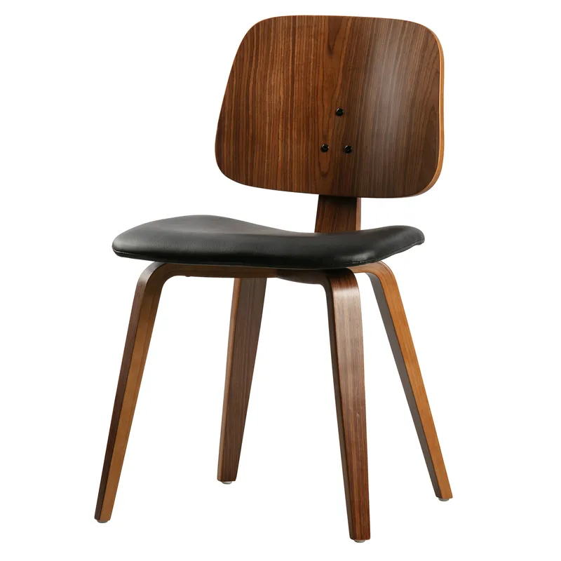 Stuhl Classic Holz wallnuss Kunstleder Esszimmerstuhl Nur Für Kurze Zeit