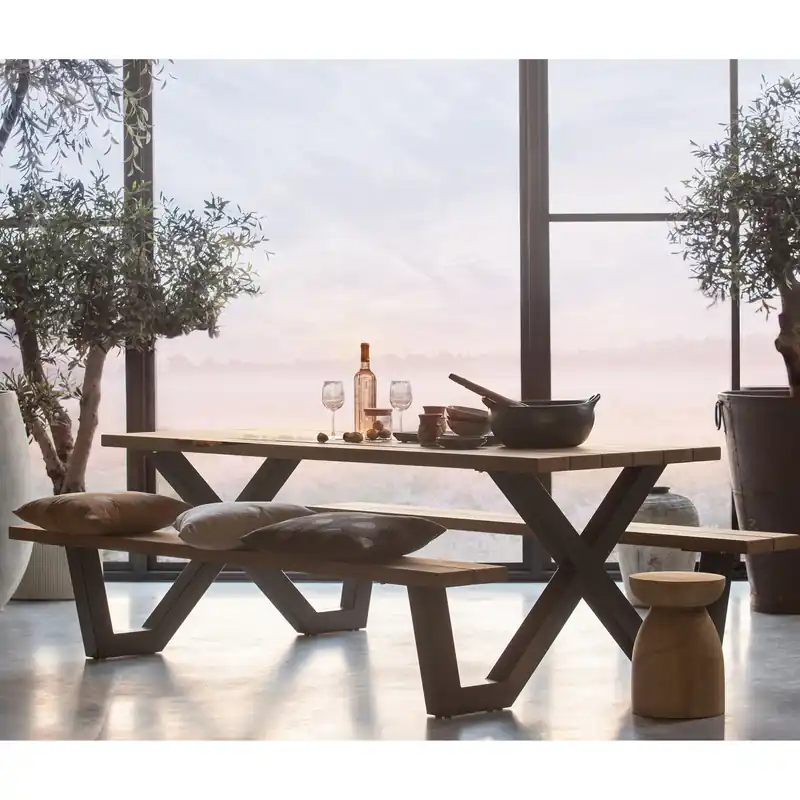 Gartentisch mit 2 Gartenbänke Picknicktisch Holz Ausverkauf