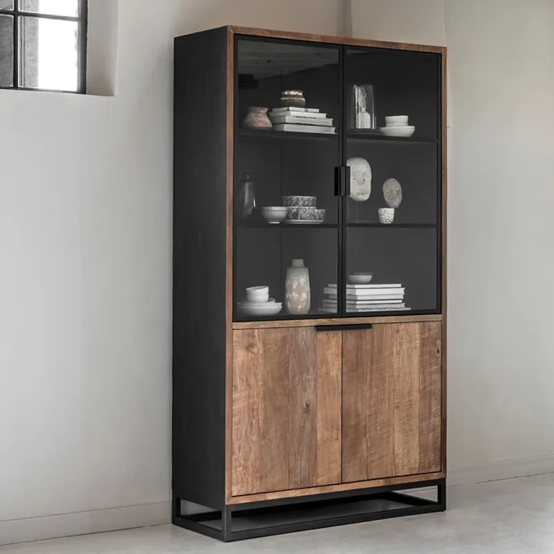 Expressversand Cosmo Vitrine No.2 small recyceltes Teakholz