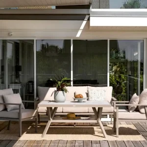 Billig Lounge Gartengruppe Samvaro beige inkl. Sitz- und Rückenkissen