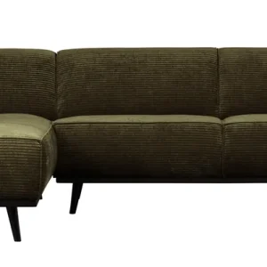 Ecksofa Statement Rib Cord warmgrün links Top-Angebot