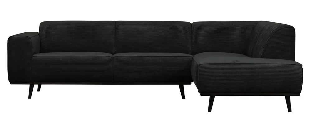 Nur Für Kurze Zeit Ecksofa Statement Rib Cord graphite Chaiselongue rechts