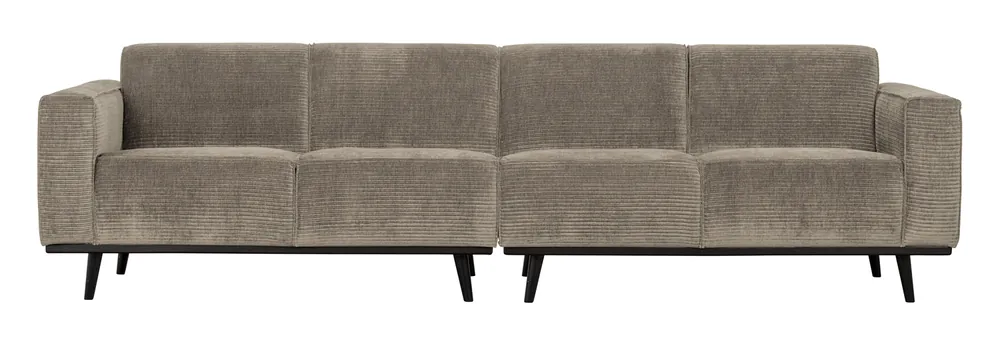 4 Sitzer Sofa Statement Rib Cord lehmfarben Couch Knallerangebot