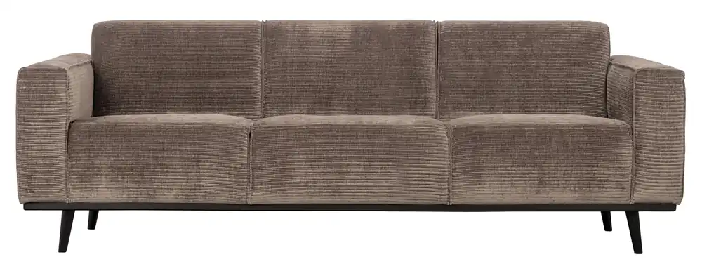 3 Sitzer Sofa Statement Rib Cord taupe Couch Nur Für Kurze Zeit