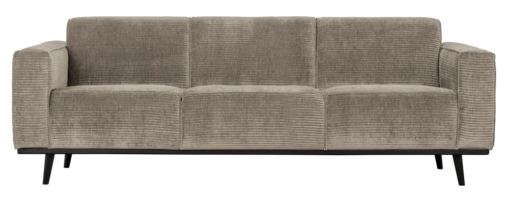 Expressversand 3 Sitzer Sofa Statement Rib Cord lehmfarben Couch