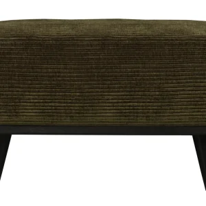 Preisknaller Hocker Statement Rib Cord warmgrün Fußhocker Pouf