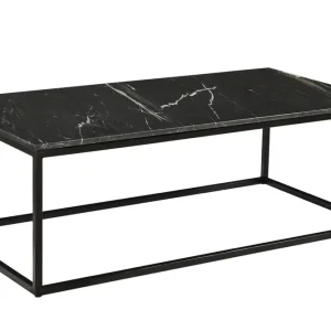 Sale Couchtisch Dion Marble 120 x 60 cm Metall Marmor schwarz