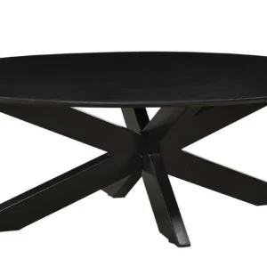 Online Kaufen Couchtisch Oslo oval 130 x 70 cm Akazie schwarz