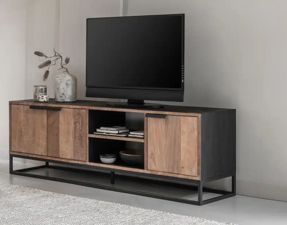 Finale Aktion TV Möbel Lowboard Cosmo 165 cm recyceltes Teakholz