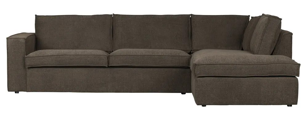 Schneller Versand Woood Ecksofa Freddie braun Chaiselongue rechts