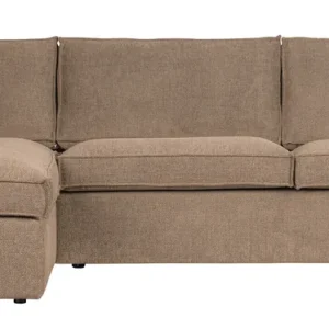 Neue Ware Woood Ecksofa Freddie hellbraun beige Chaiselongue links