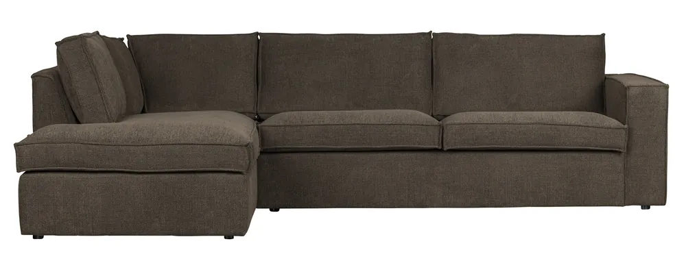 Bestpreis Woood Ecksofa Freddie braun Chaiselongue links
