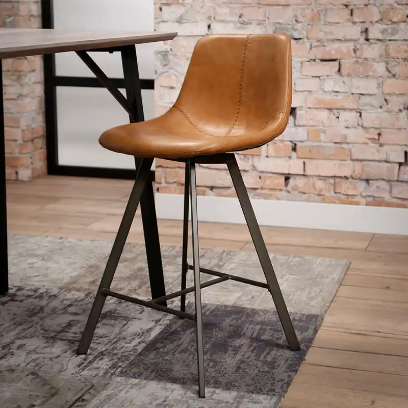 Finale Aktion Barstuhl Zitta SADDLE braun cognac Barhocker Sitzhöhe 68 cm