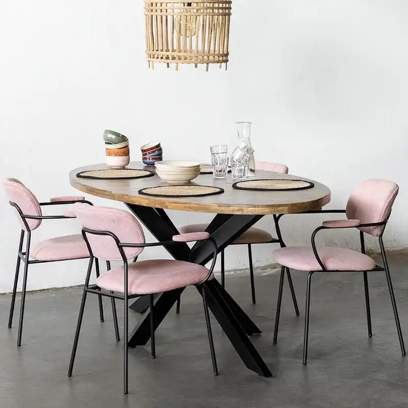 Esstisch Max oval 240 x 100 cm Fischgräte Mango Holz Tisch Saisonangebot