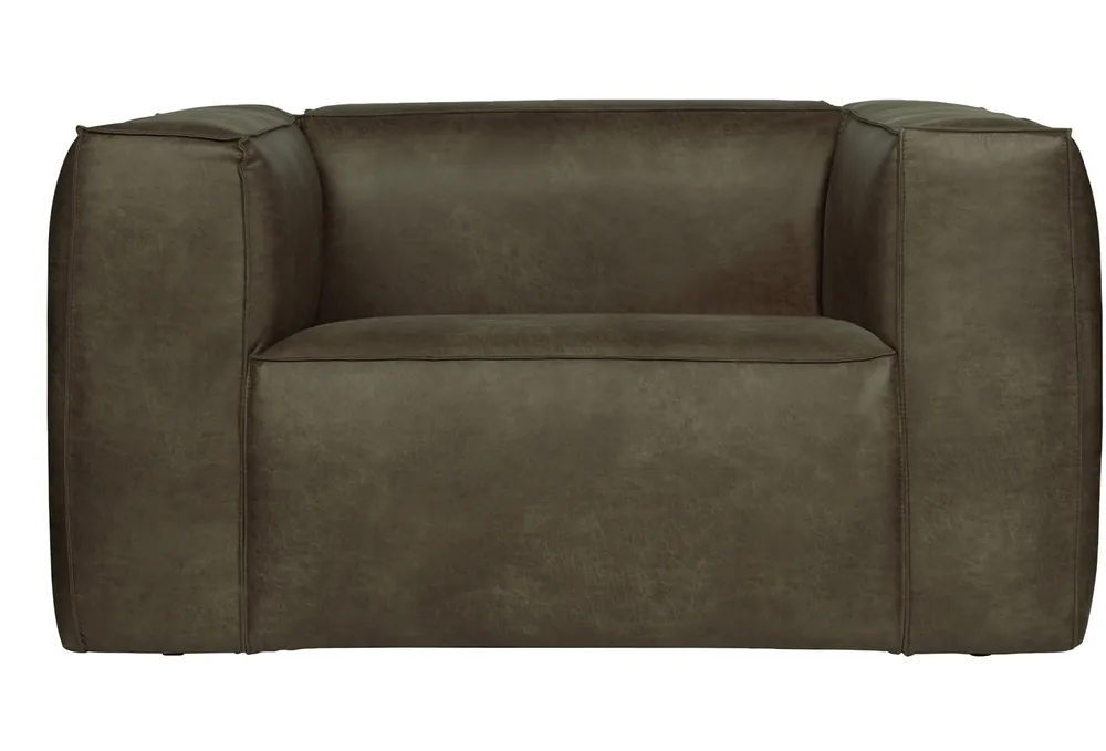 Mega-Angebot Woood Sessel Bean Leder recycelt armygrün