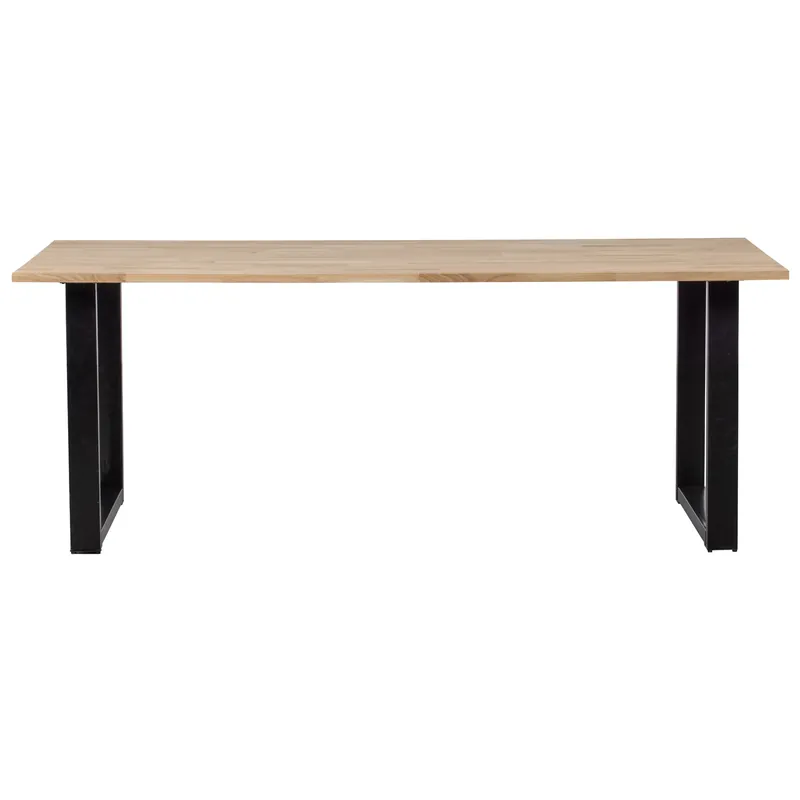 Nur Heute Esstisch Tablo 220 x 90 cm Eiche massiv FSC Metall U-Füße