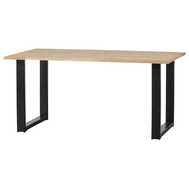 Markenware Esstisch Tablo 180 x 90 cm Eiche massiv FSC Metall U-Füße