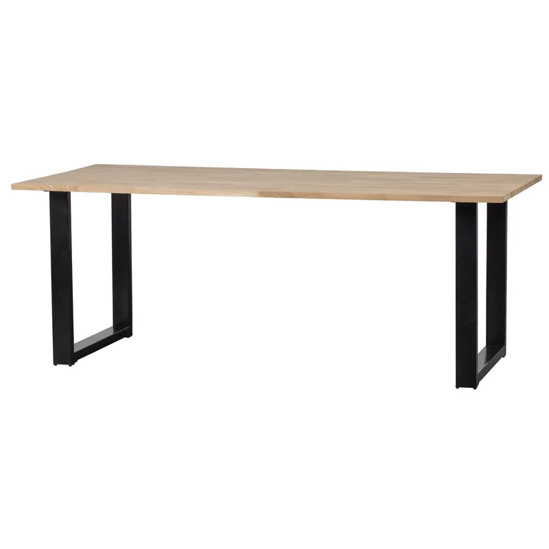Nur Für Kurze Zeit Esstisch Tablo 200 x 90 cm Eiche massiv FSC Metall U-Füße