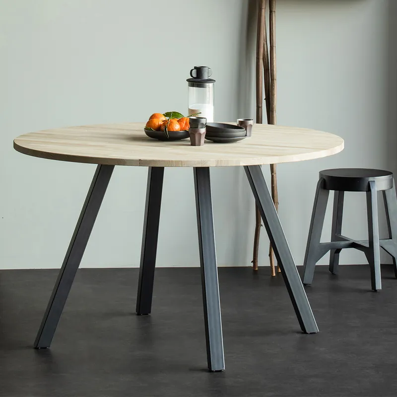 Finale Aktion Esstisch Tablo Ø 120 cm rund Eiche Metall Square Tisch