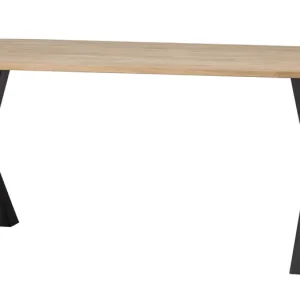 Preis Gesenkt Esstisch 220 x 90 cm oval Eiche Metall X-Beine Tisch