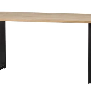 Online Kaufen Esstisch 220 x 90 cm oval Eiche Metall U-Beine Tisch