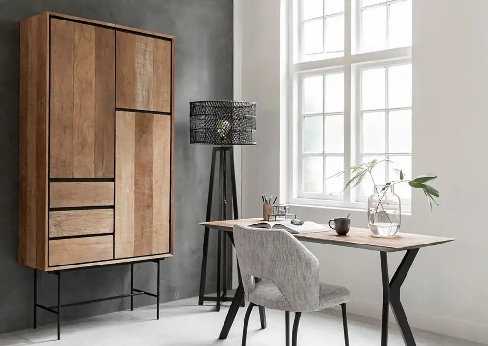 DTP Home Highboard Schrank Metropole H 210 cm Teakholz Markenprodukt
