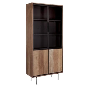 Neue Kollektion Vitrine Vitrinenschrank Metropole H 210 cm Teakholz