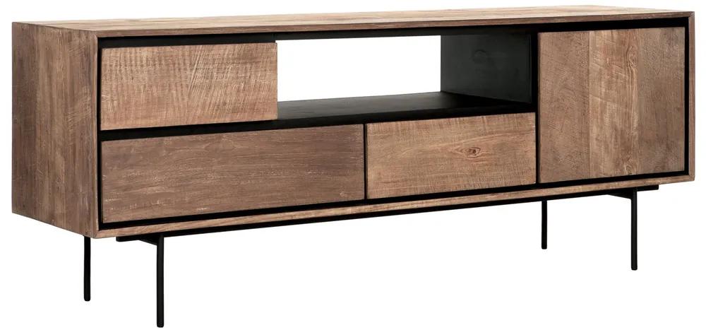TV Möbel Lowboard Metropole 155 cm recyceltes Teakholz Top-Seller