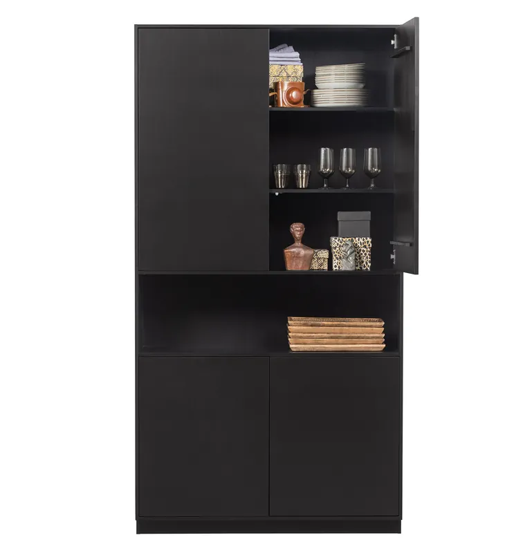 woood Schrank Finca H 210 cm Schrank Kiefer schwarz Günstig