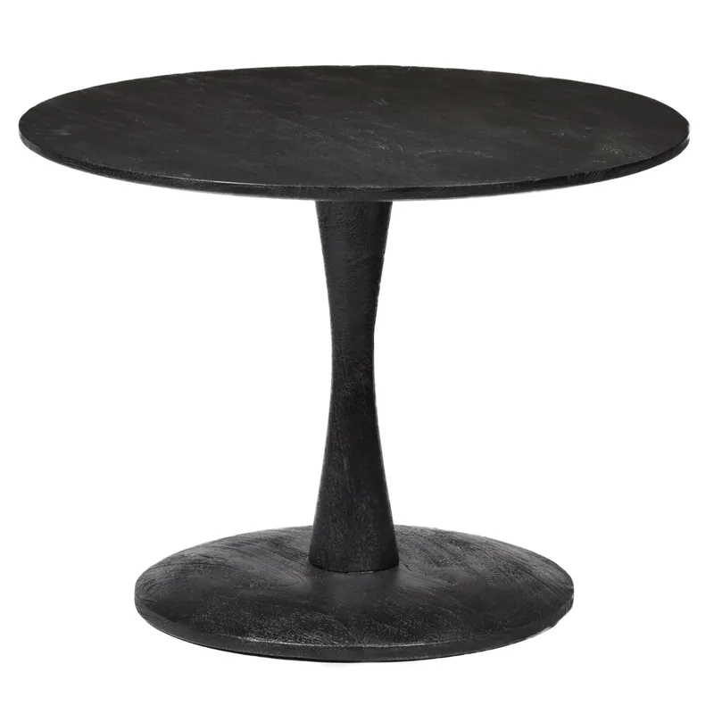 Preiswert Beistelltisch Couchtisch Vivian Ø 60 cm rund Mango schwarz