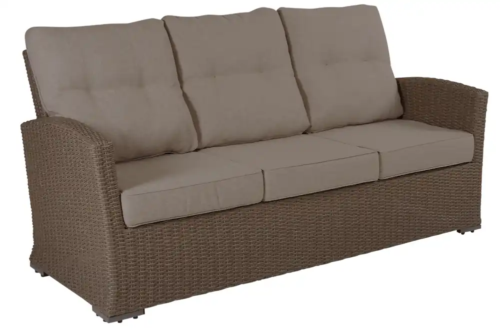 Preisknaller 3 Sitzer Gartenbank Sofa Ashfield beige Polyrattan