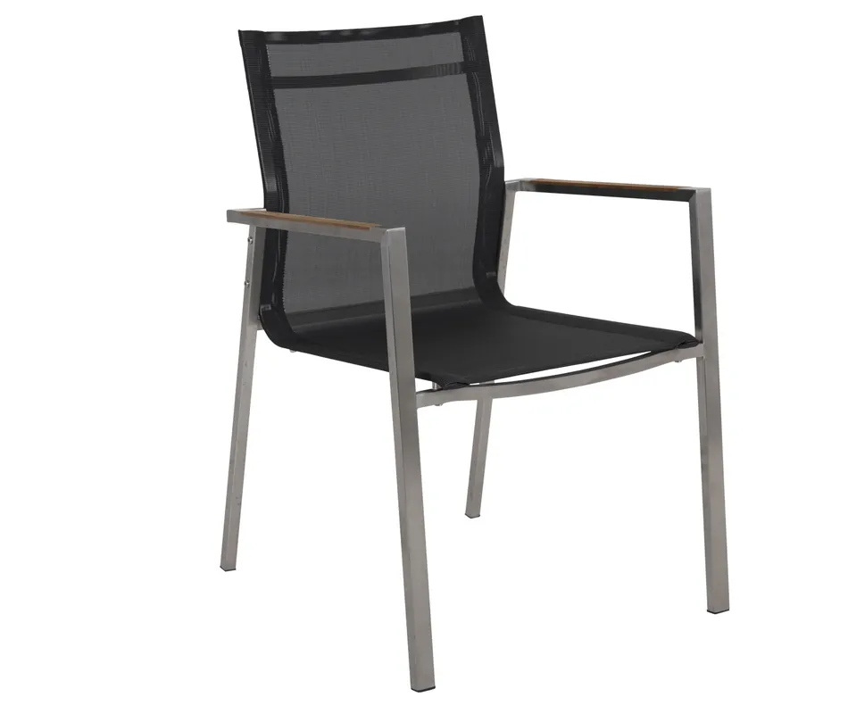 Gartensessel NAOS Edelstahl Stapelstuhl Dinnerstuhl Knallerangebot