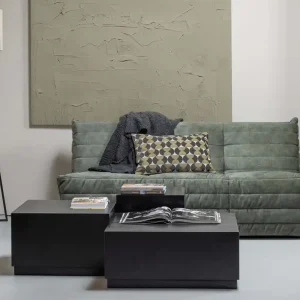 Saisonangebot 3er Set Couchtisch Pim Eschenholz MDF schwarz