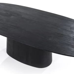 Angebot Esstisch Aron 300 x 110 cm oval Mango Holz schwarz