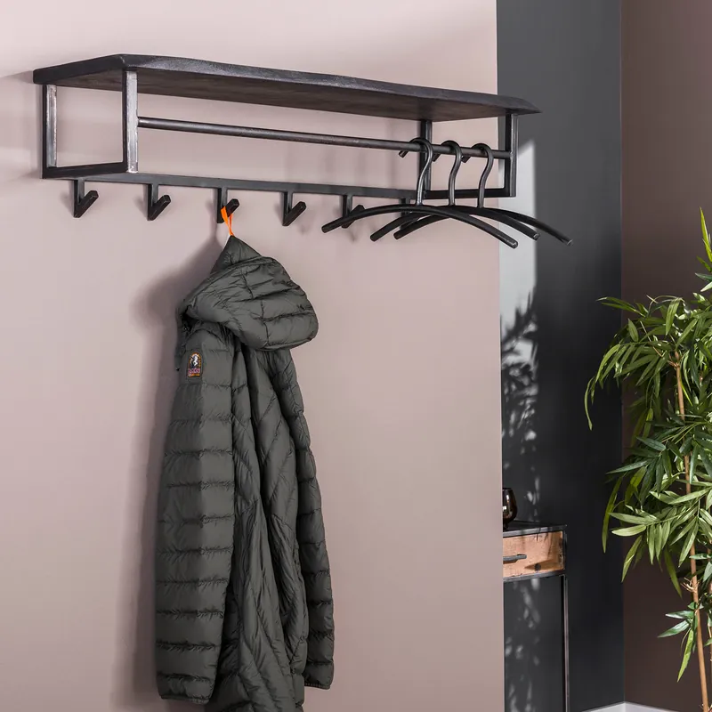 Wandgarderobe B 100 cm schwarz Baumkante Beliebt
