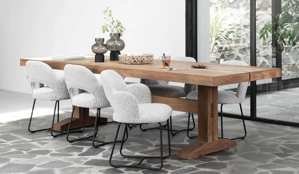Angebot massiver Esstisch Borgo 250 x 100 cm recyceltes Teakholz