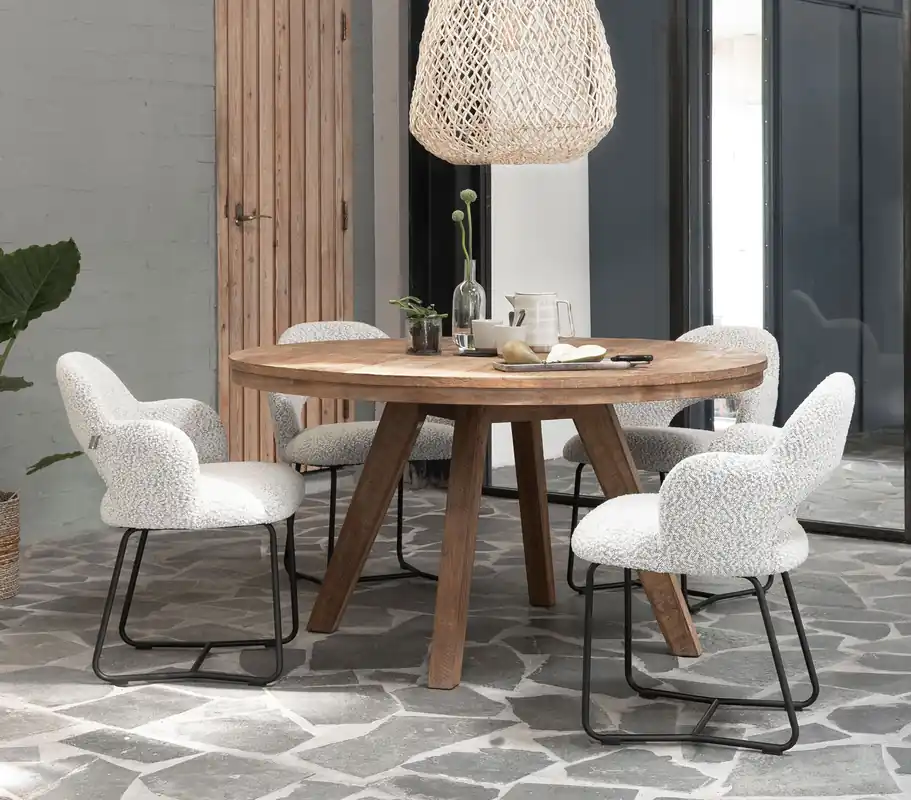 Must-Have Esstisch Tradition rund Ø 140 cm recyceltes Teakholz
