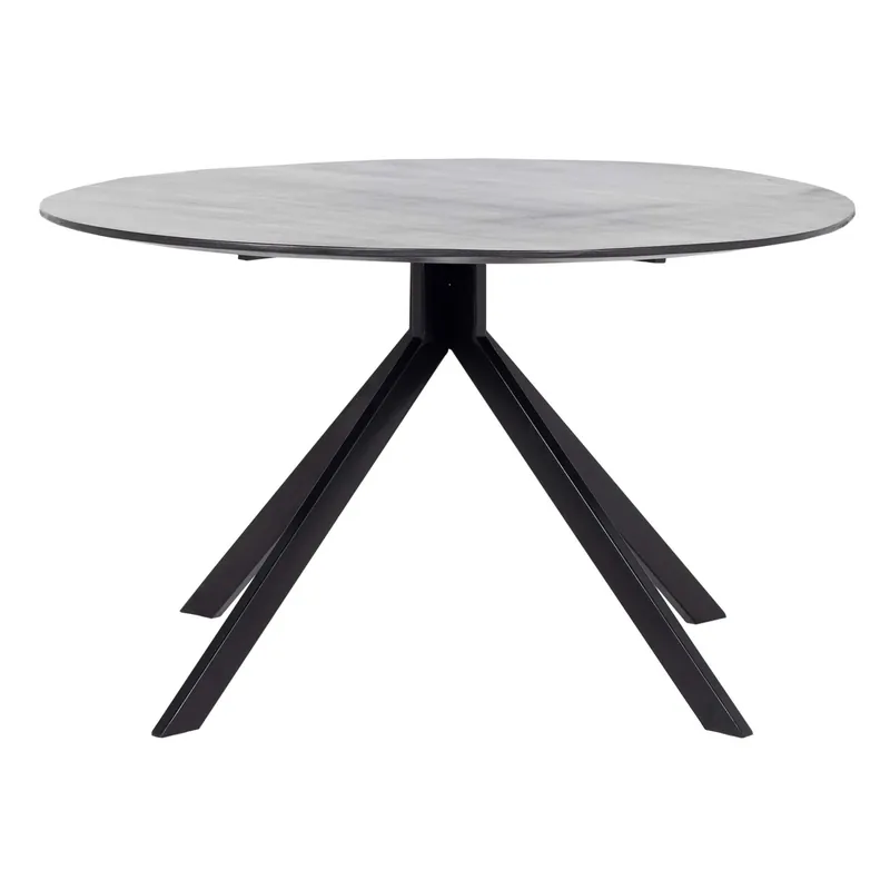 Esstisch Lenny Ø 130 cm rund Mango Massivholz schwarz Letzte Chance