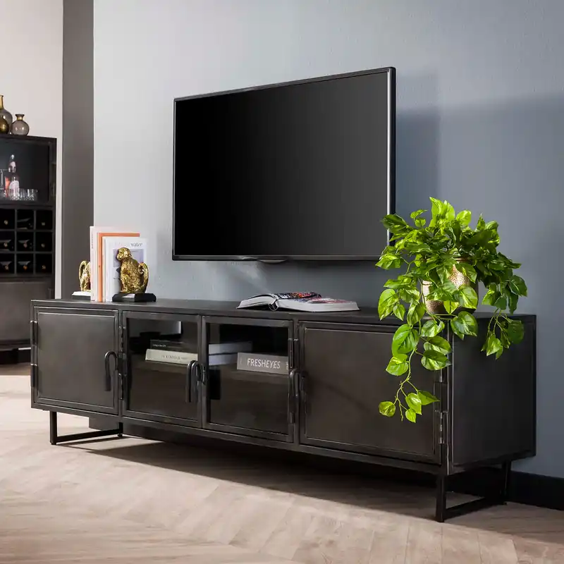 Industrie TV Lowboard Möbel GUNS 180 cm Metall Online Kaufen