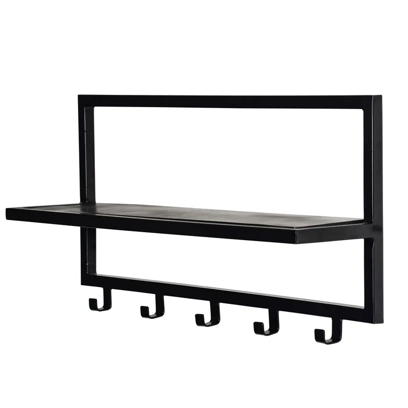 Super-Preis Wandgarderobe Bono B 70 cm Mangoholz schwarz