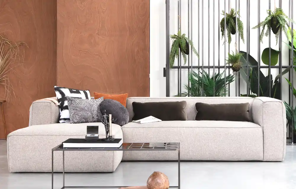 Ecksofa BEAN hellgrau Longchair links Sofa Neue Kollektion