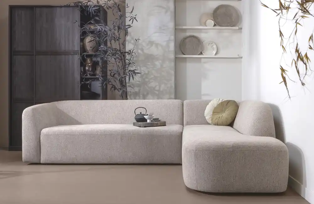 Ecksofa Sloping Sofa natur Longchair rechts Markenware
