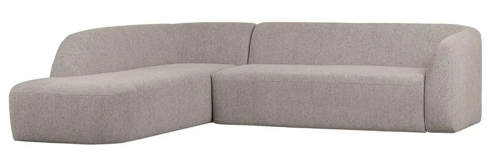 Nur Heute Ecksofa Sloping Chenille off white melange Longchair links