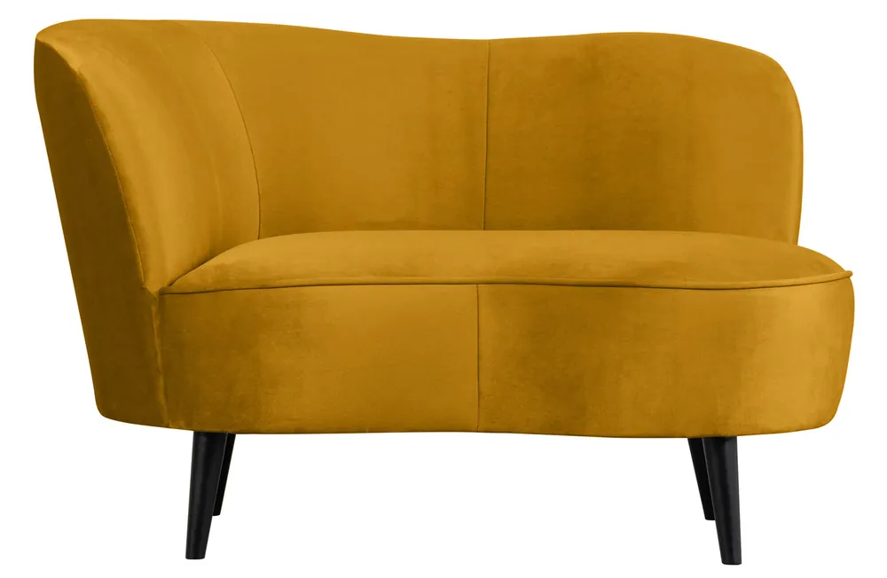 Begrenztes Angebot woood Lounge Sessel Sara links Samt ocker