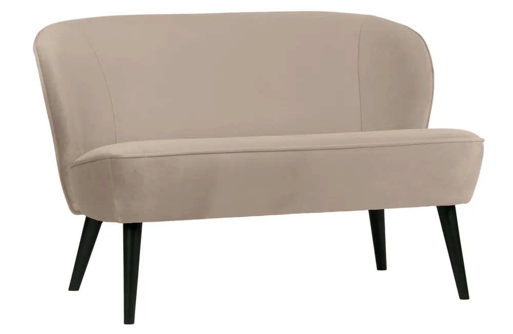 Wochenendangebot woood kleines 2 Sitzer Sofa SARA 110 cm Samt khaki