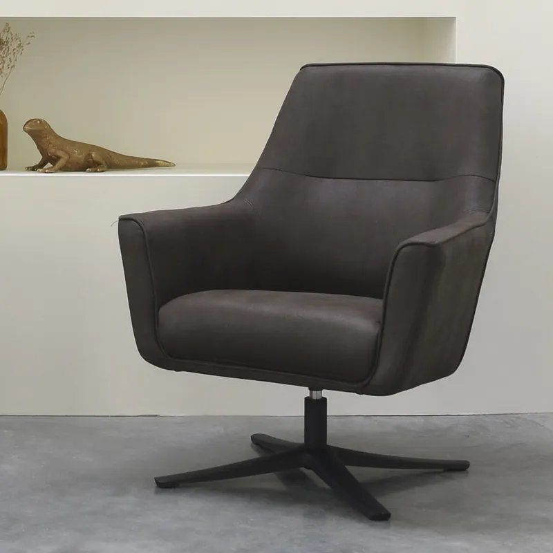 Preisknaller Drehsessel Nico Microfaser anthrazit Lounge Sessel drehbar