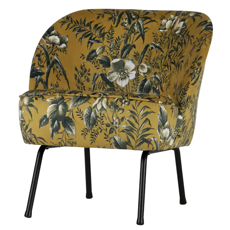 Sessel Polstersessel VOGUE Samt senf Loungesessel Markenware