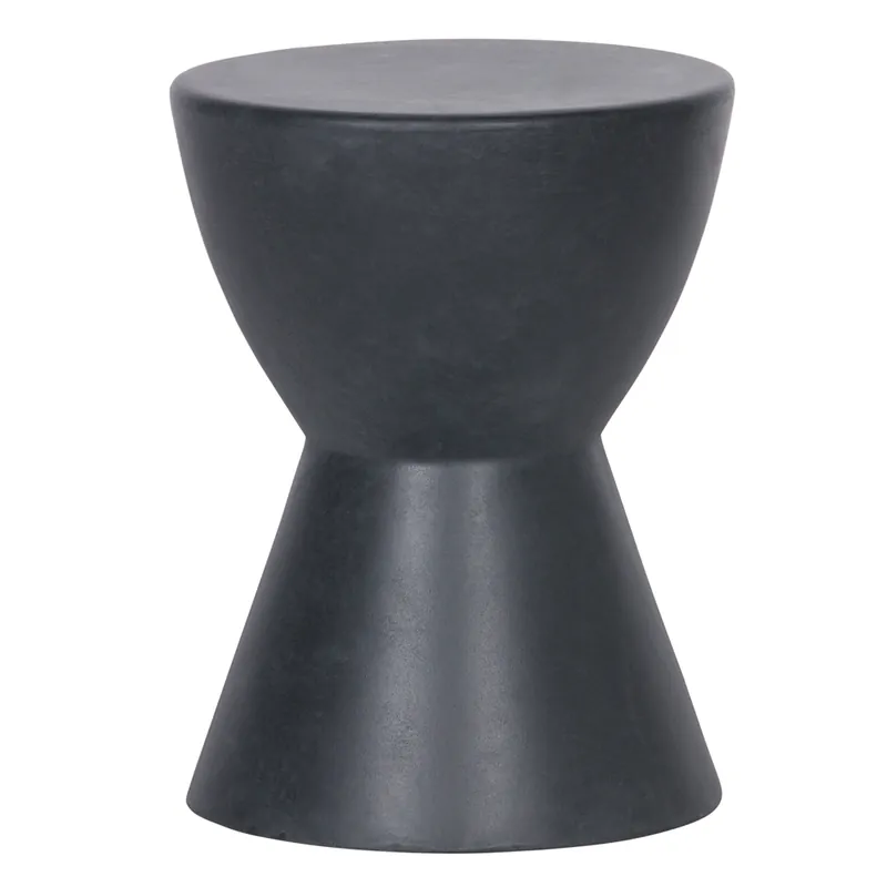 woood Garten Hocker Dover Ø 35 cm rund Tonfaser anthrazit Preisreduziert