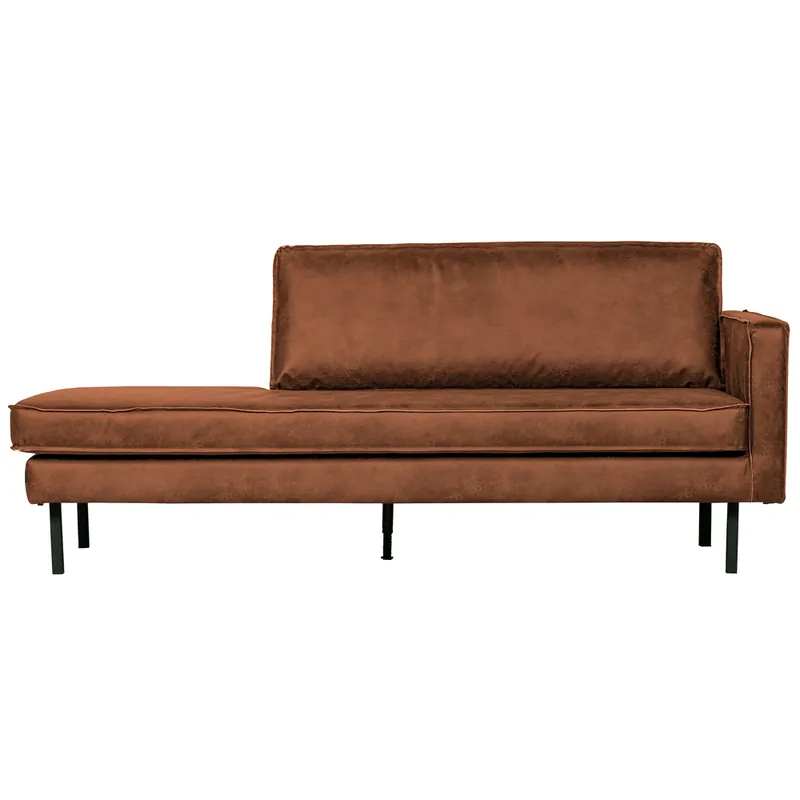 Preis Gesenkt Sofa Chaiselongue RODEO Recamiere rechts recyceltes Leder cognac
